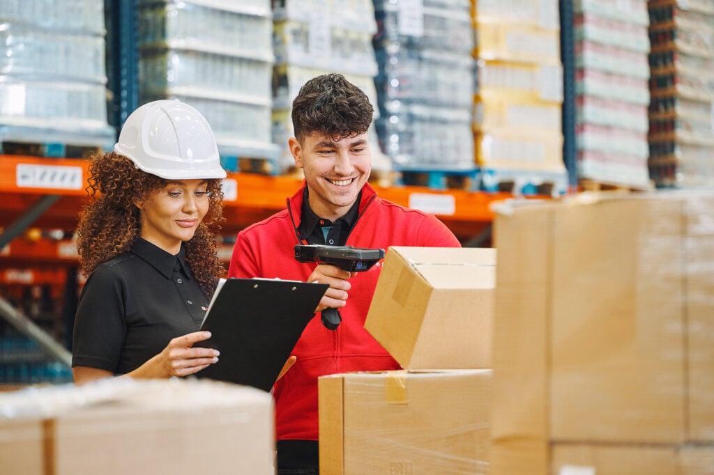 Logistic employee in a Dutch warehouse