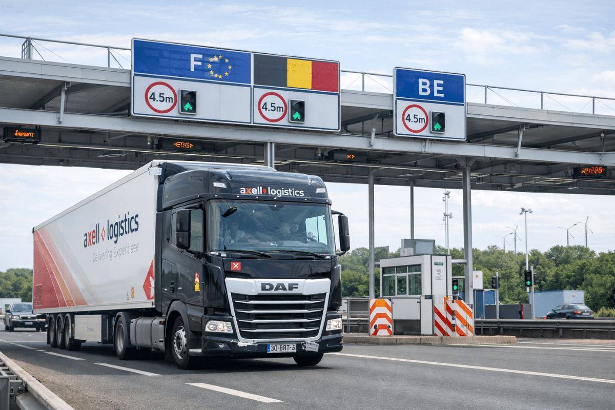 Internationaal transport op de weg in Frankrijk